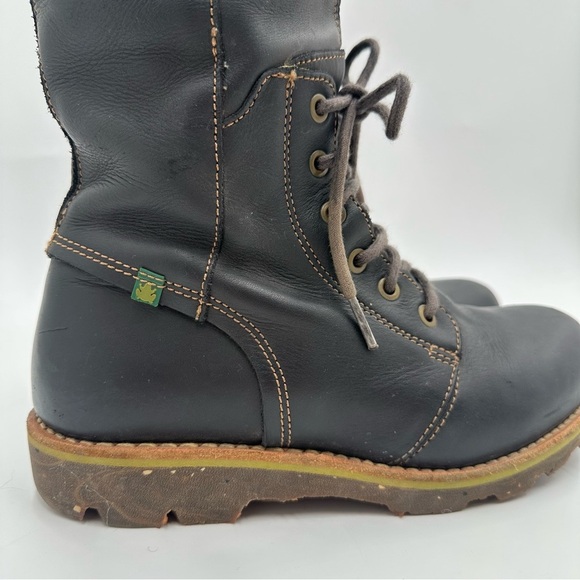 El Naturalista Lace Up Tall Leather Boots - Picture 5 of 11
